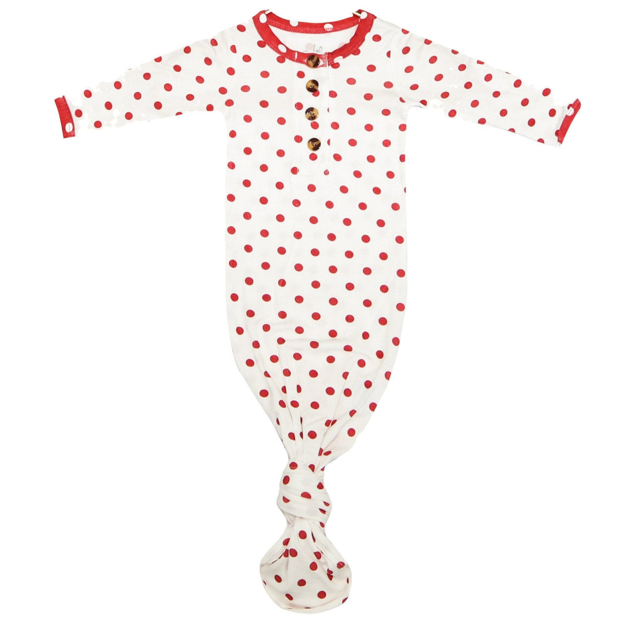 Knotted Baby Gown - Love Bug - HoneyBug