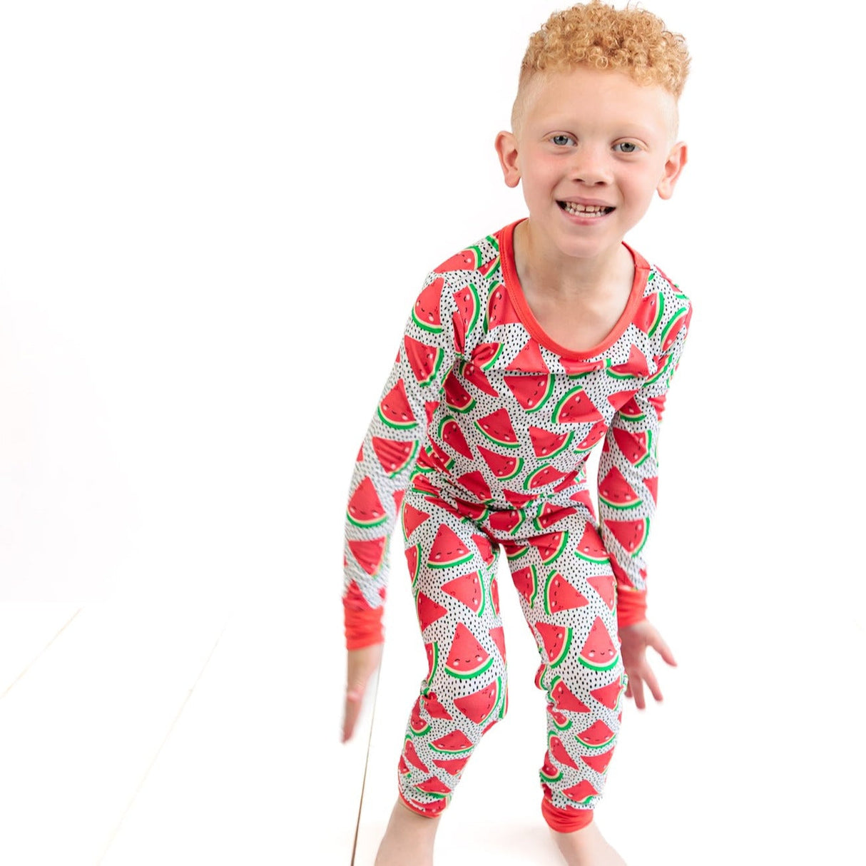 LONG SLEEVE 2 PIECE SETS- Kawaii Watermelon - HoneyBug