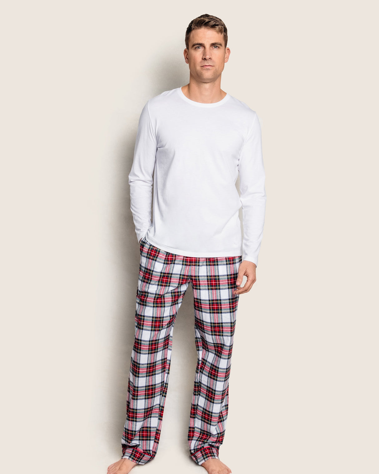 Men's Brushed Twill Pajama Pant in Balmoral Tartan - HoneyBug