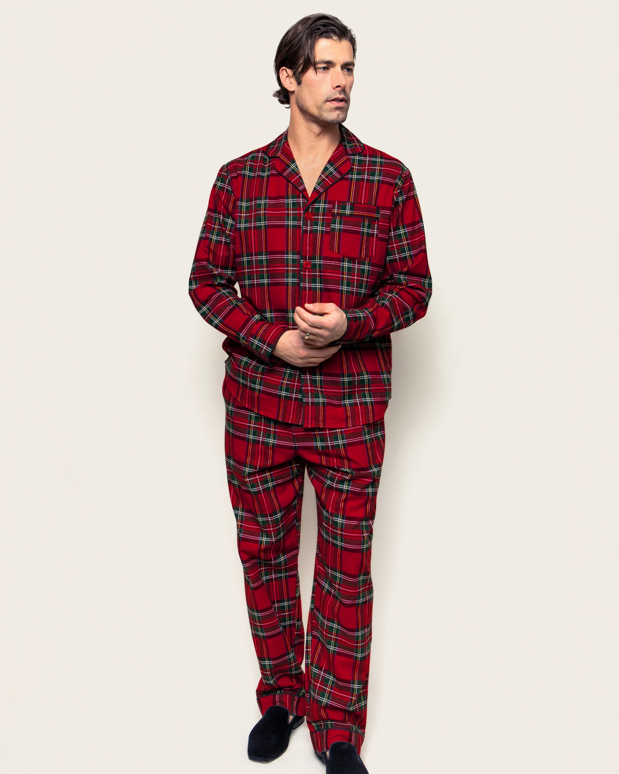 Men's Brushed Twill Pajama Set in Imperial Tartan - HoneyBug
