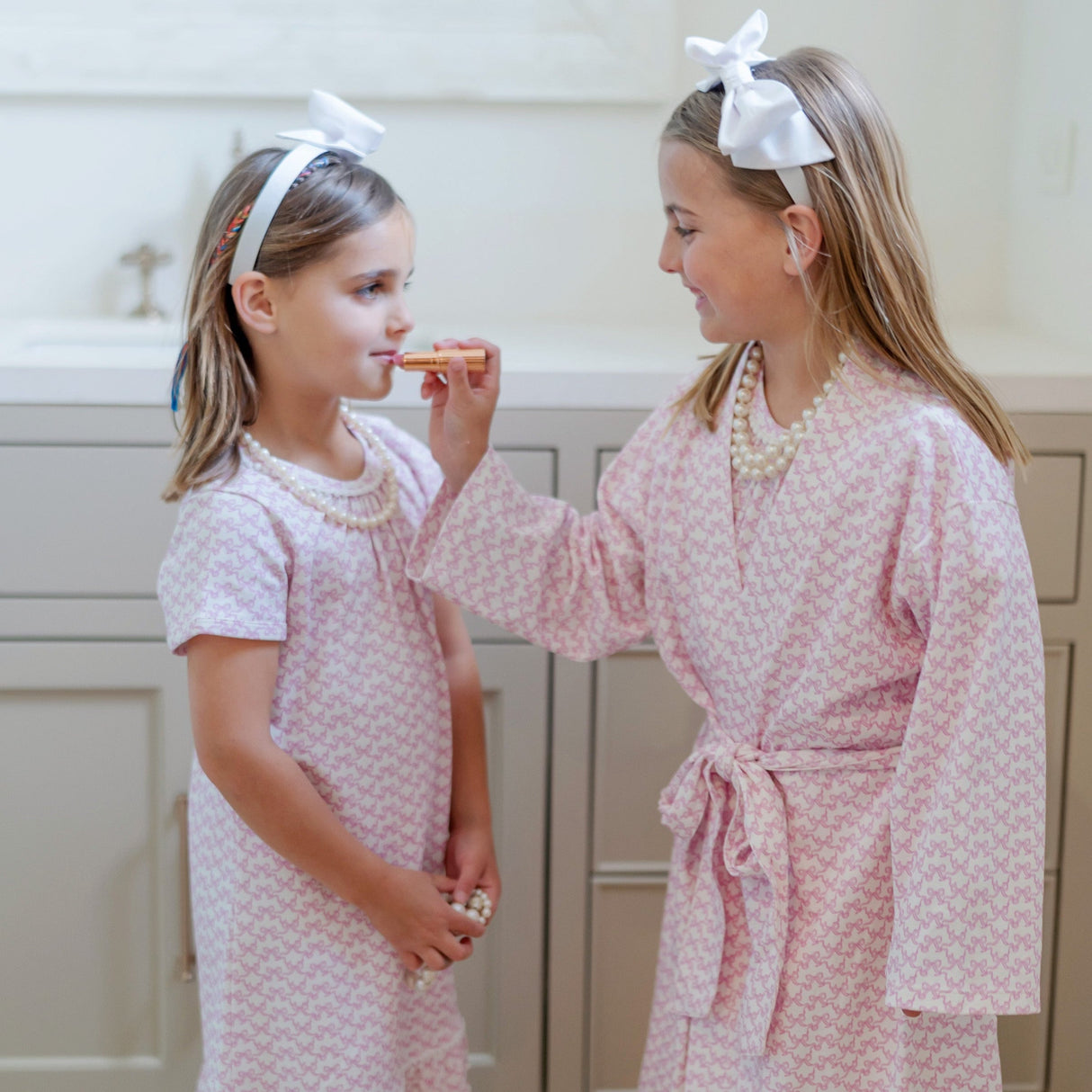 Camden Girls' Dress - Pretty Pink Bows - HoneyBug