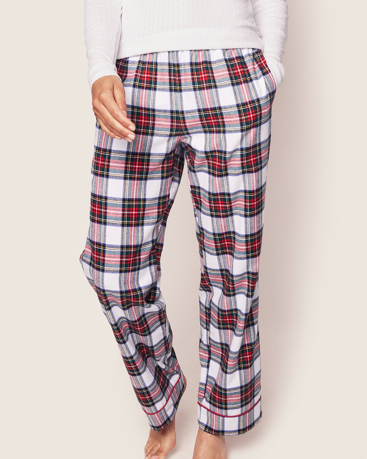Women's Brushed Twill Pants in Balmoral Tartan - HoneyBug