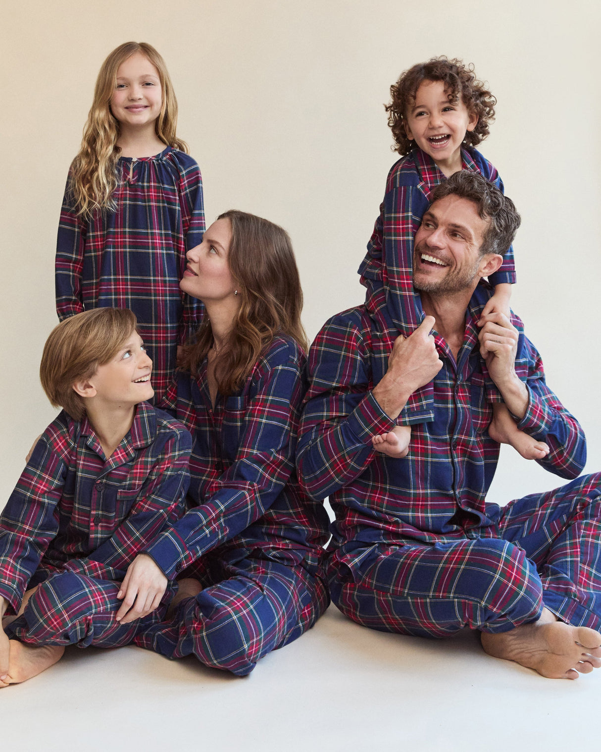 Women's Brushed Twill Pajama Set in Windsor Tartan - HoneyBug