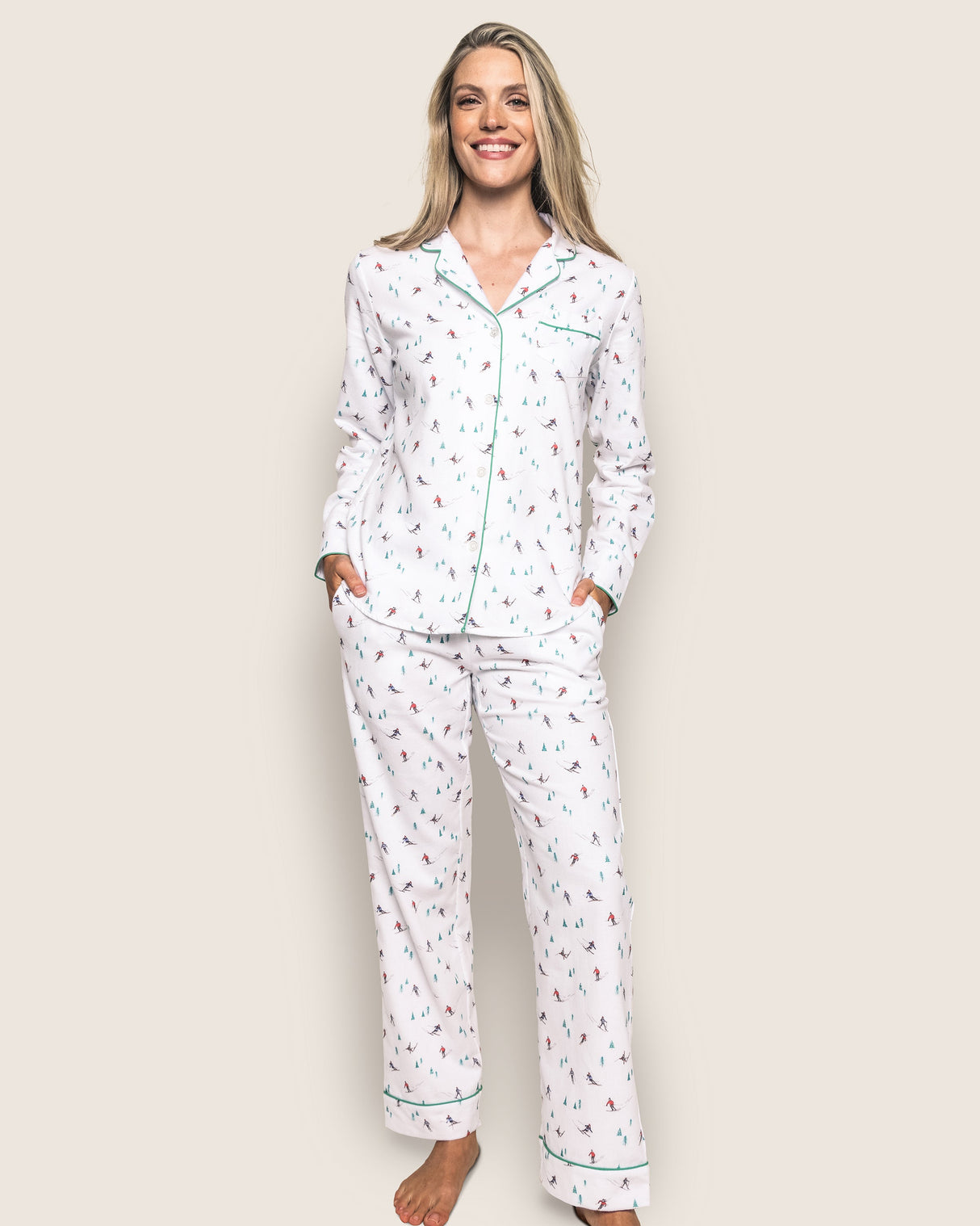 Women's Flannel Pajama Set in Après Ski - HoneyBug