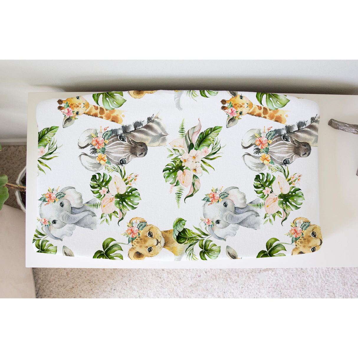 Changing Pad Cover- Africa Animals - HoneyBug