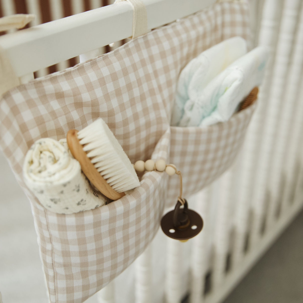 Haven Baby Crib Diaper Caddy Storage Organizer Nursery Room