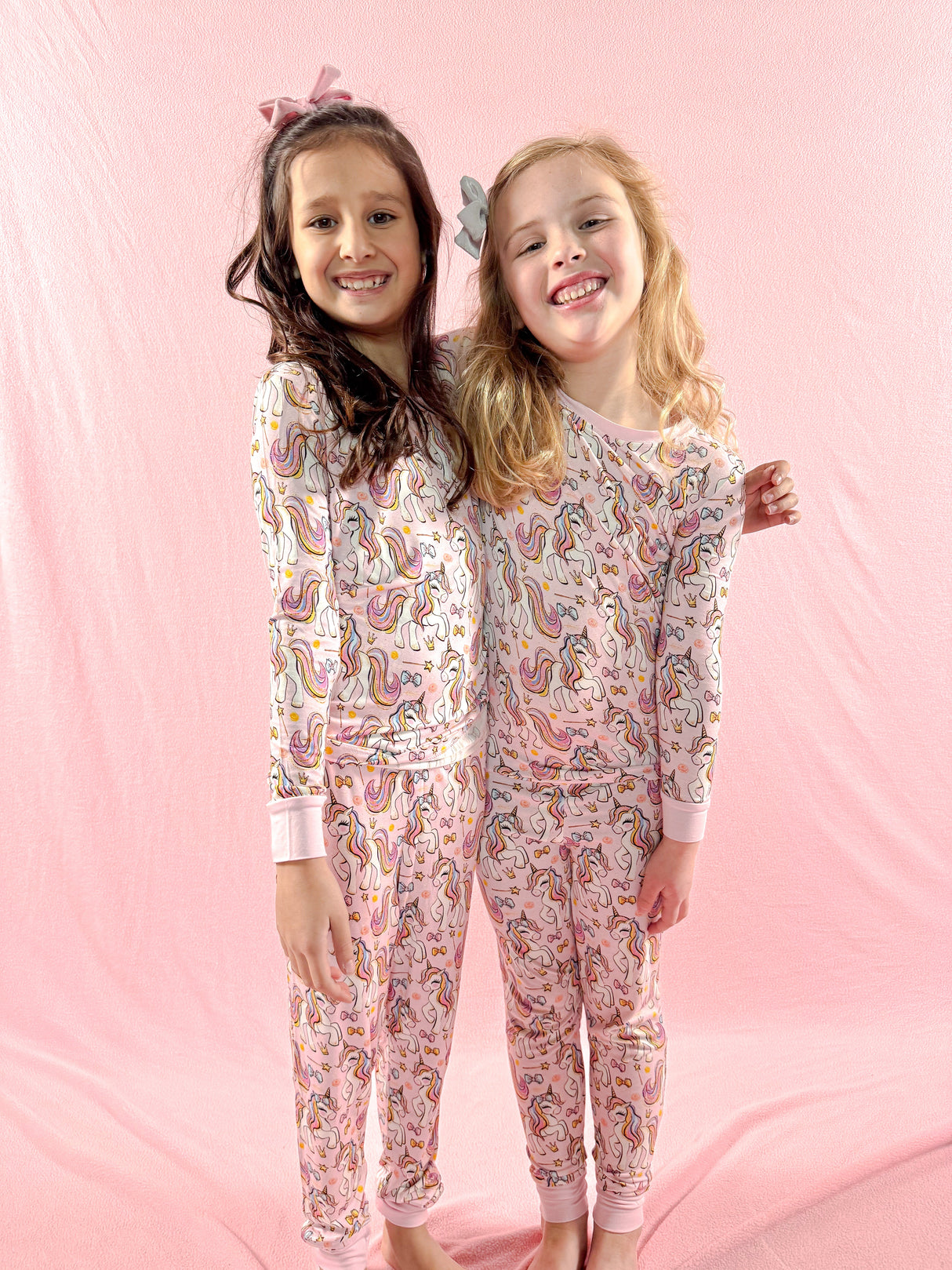 Pink Unicorn | Two-Piece Bamboo Pajama Set - HoneyBug