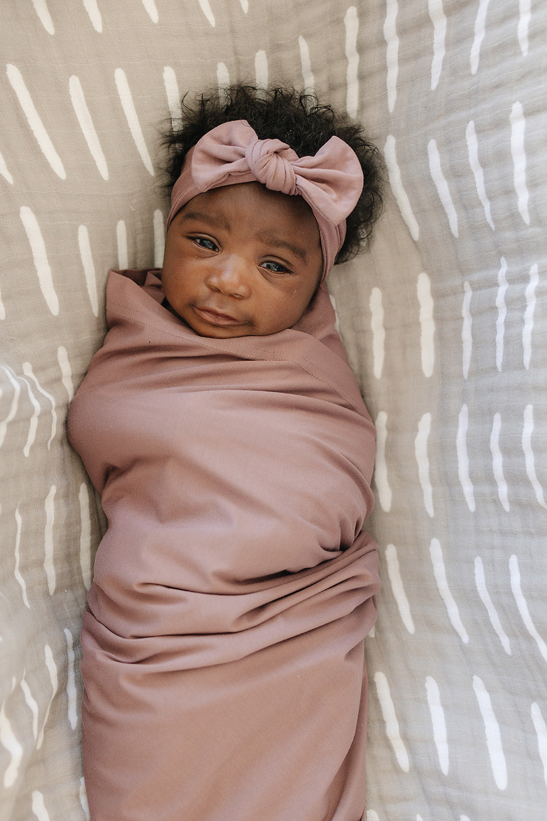 Dusty Rose Bamboo Stretch Swaddle - HoneyBug