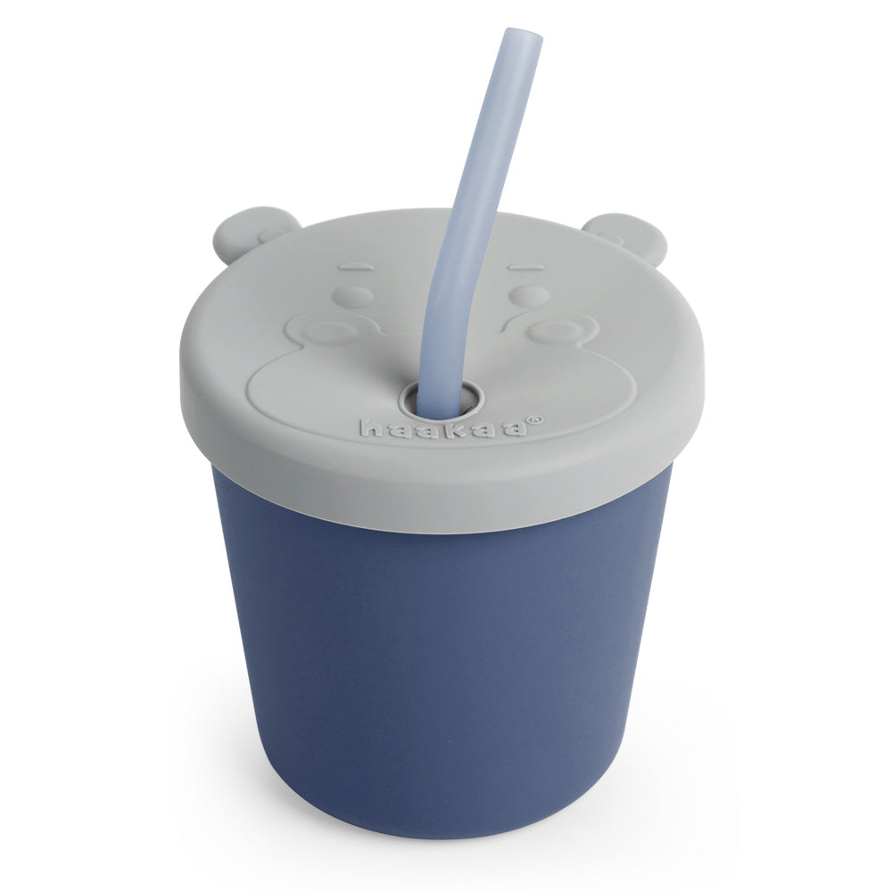 Haakaa Jolly Hippo Silicone Sippy Cup 1 pk - HoneyBug