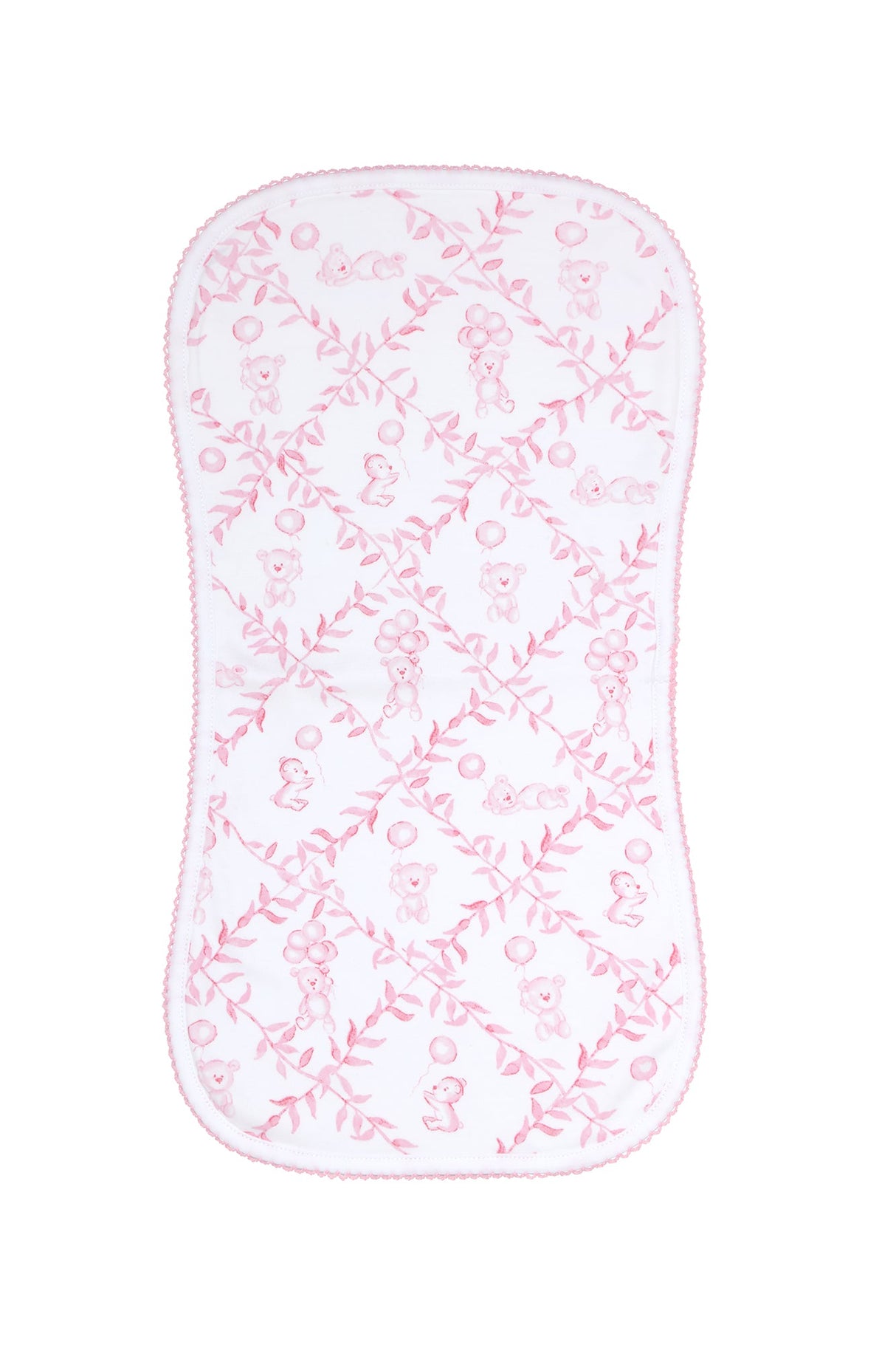 Pink Bears Trellace Burp Cloth - HoneyBug