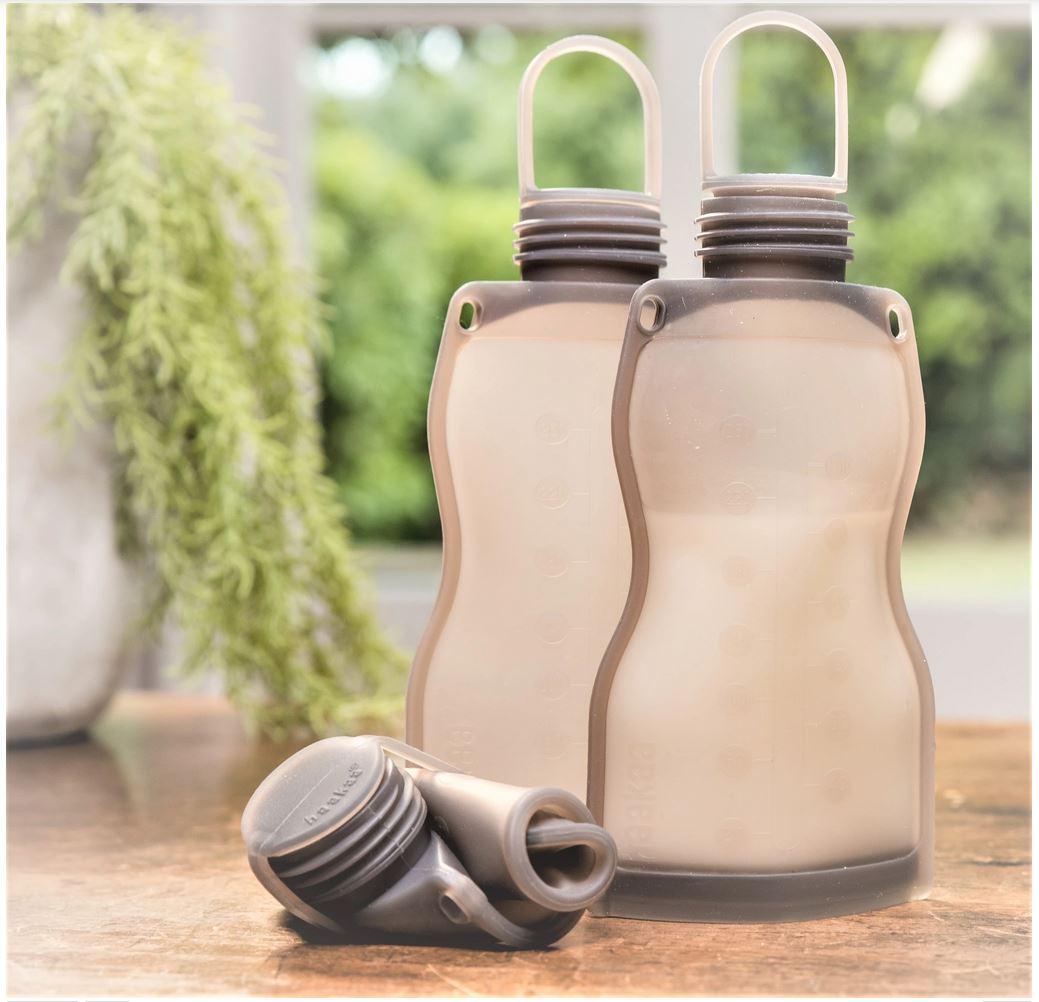 Haakaa Silicone Milk Storage Bag & Sippy Spout Combo - HoneyBug