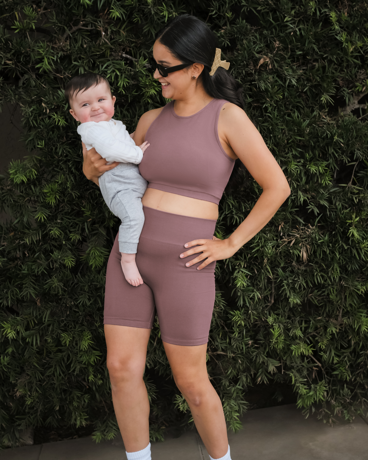 Sublime® Bamboo Maternity & Postpartum Bike Short | Twilight - HoneyBug
