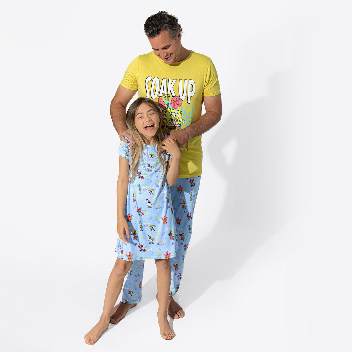 SpongeBob SquarePants: Good Vibes Bamboo Girls' Short Sleeve Dress - HoneyBug