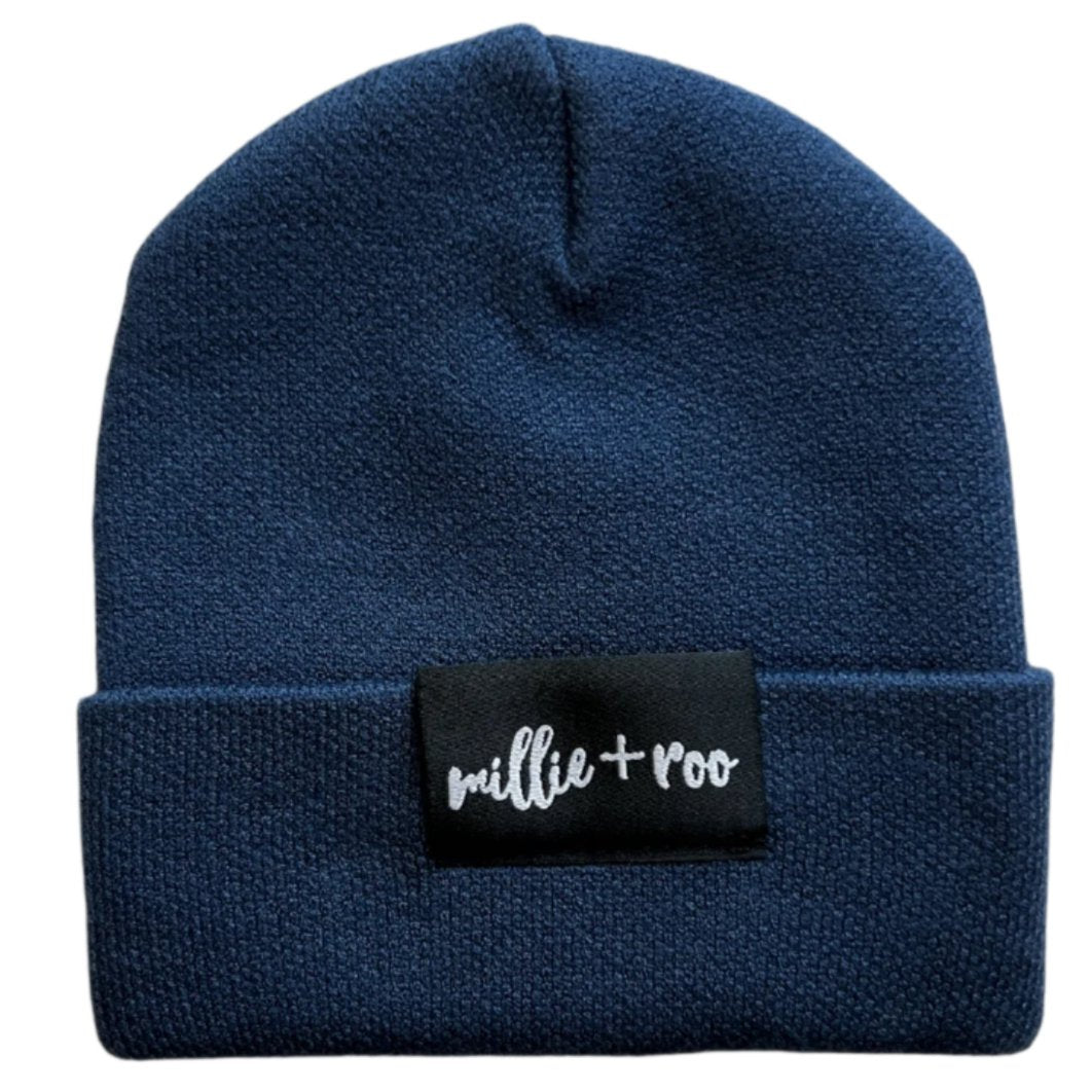BAMBOO CUFF BEANIE- Navy - HoneyBug