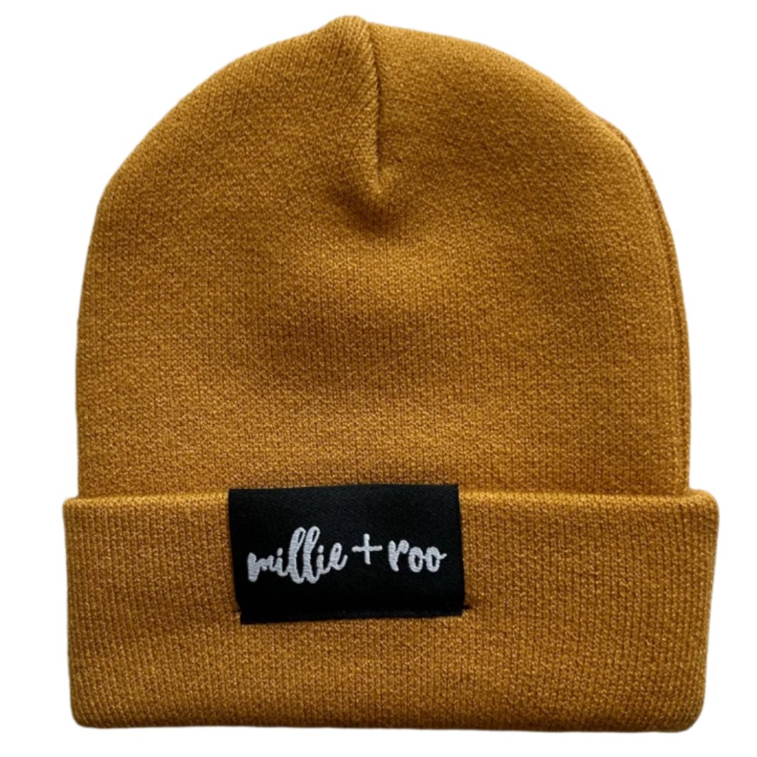 BAMBOO CUFF BEANIE- Honey Mustard - HoneyBug