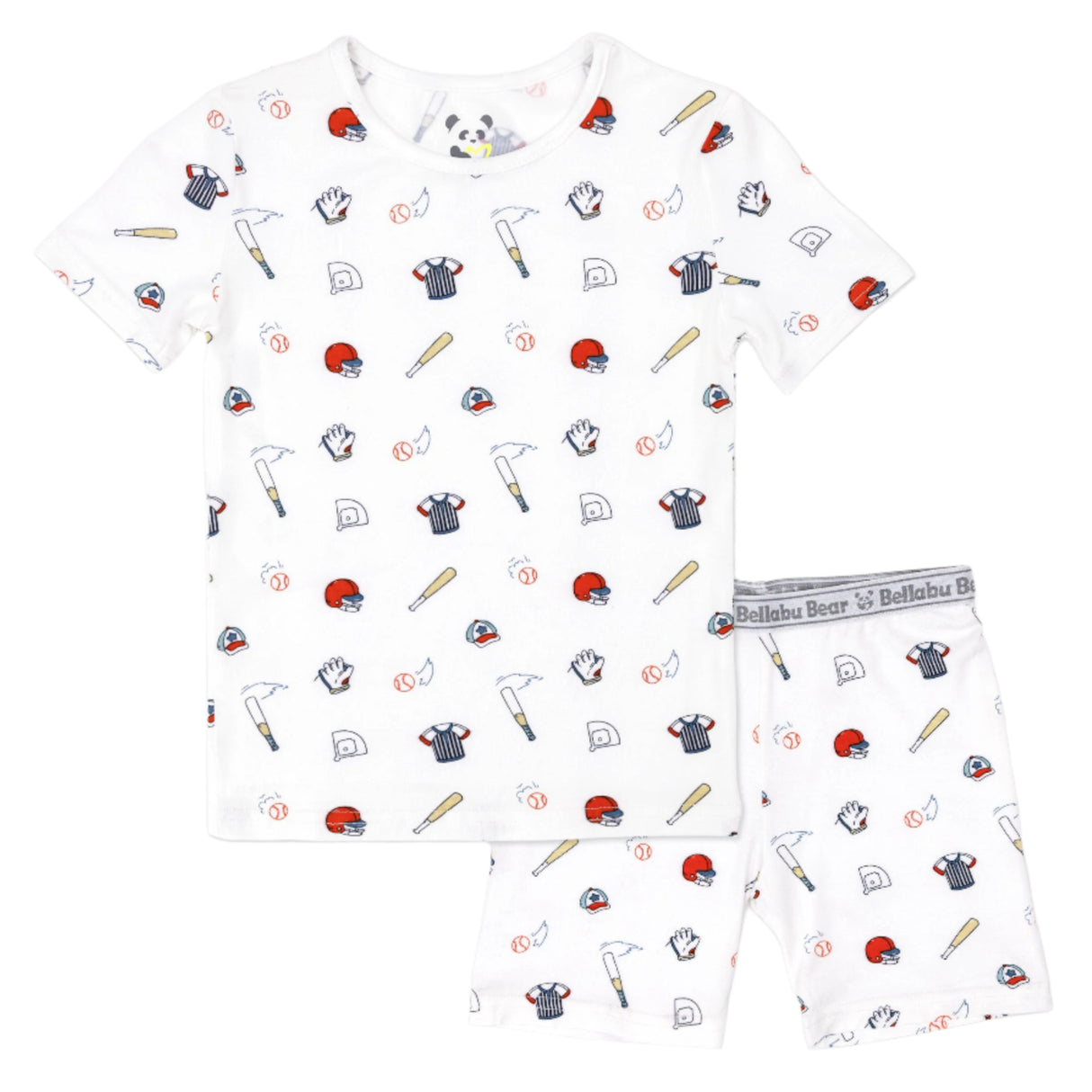 Baseball Bamboo Kids Pajama Short Set - HoneyBug