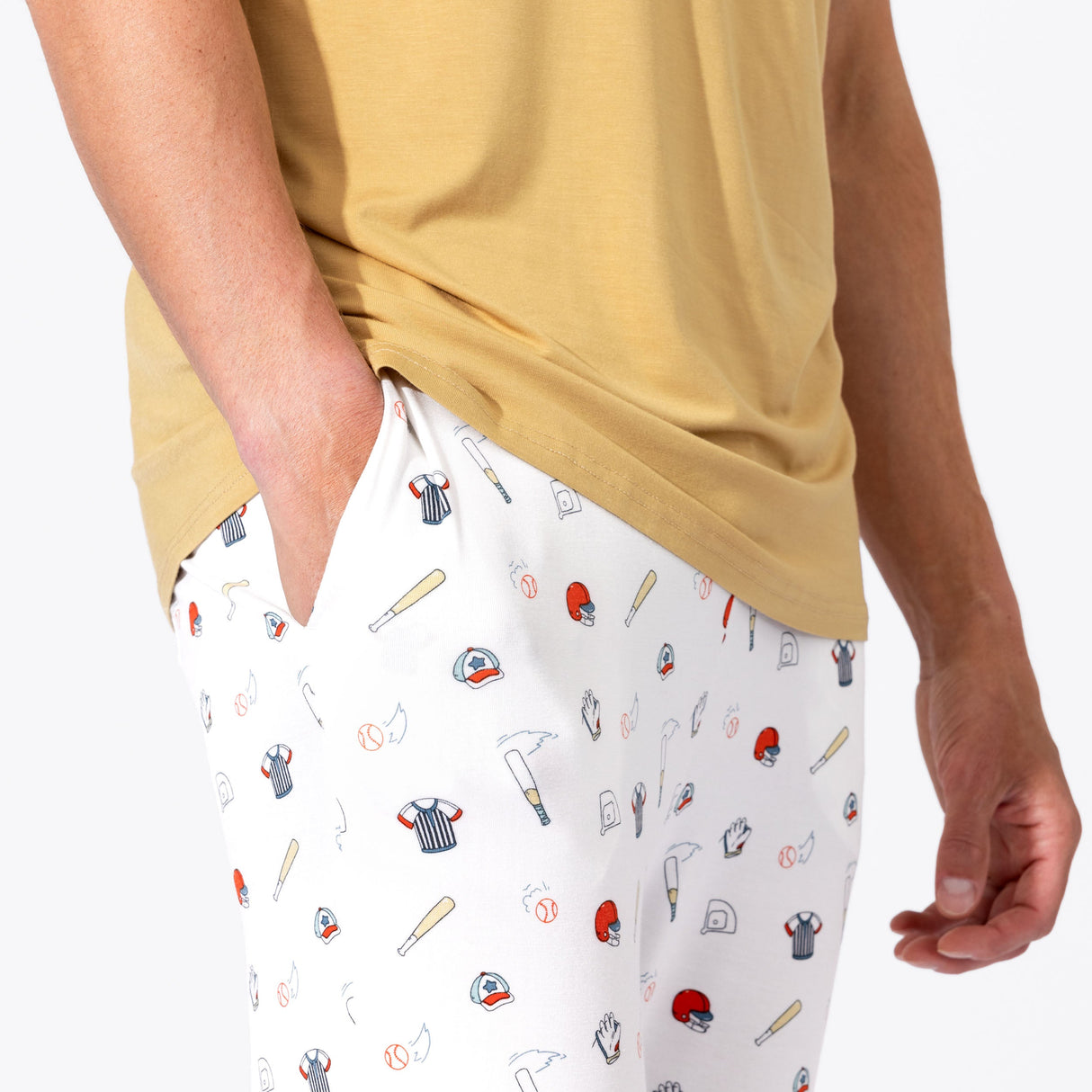Baseball Bamboo Men's Pajama Set - HoneyBug
