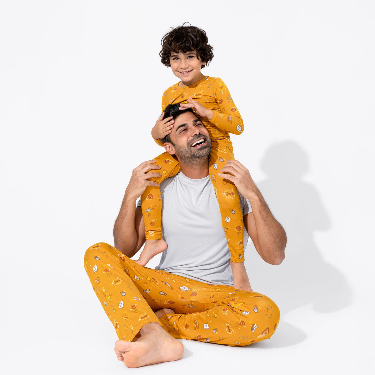 Basketball Bamboo Men's Pajama Set - HoneyBug