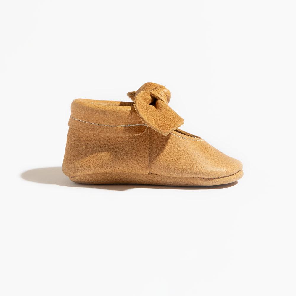 Beehive State Knotted Bow Baby Shoe - HoneyBug