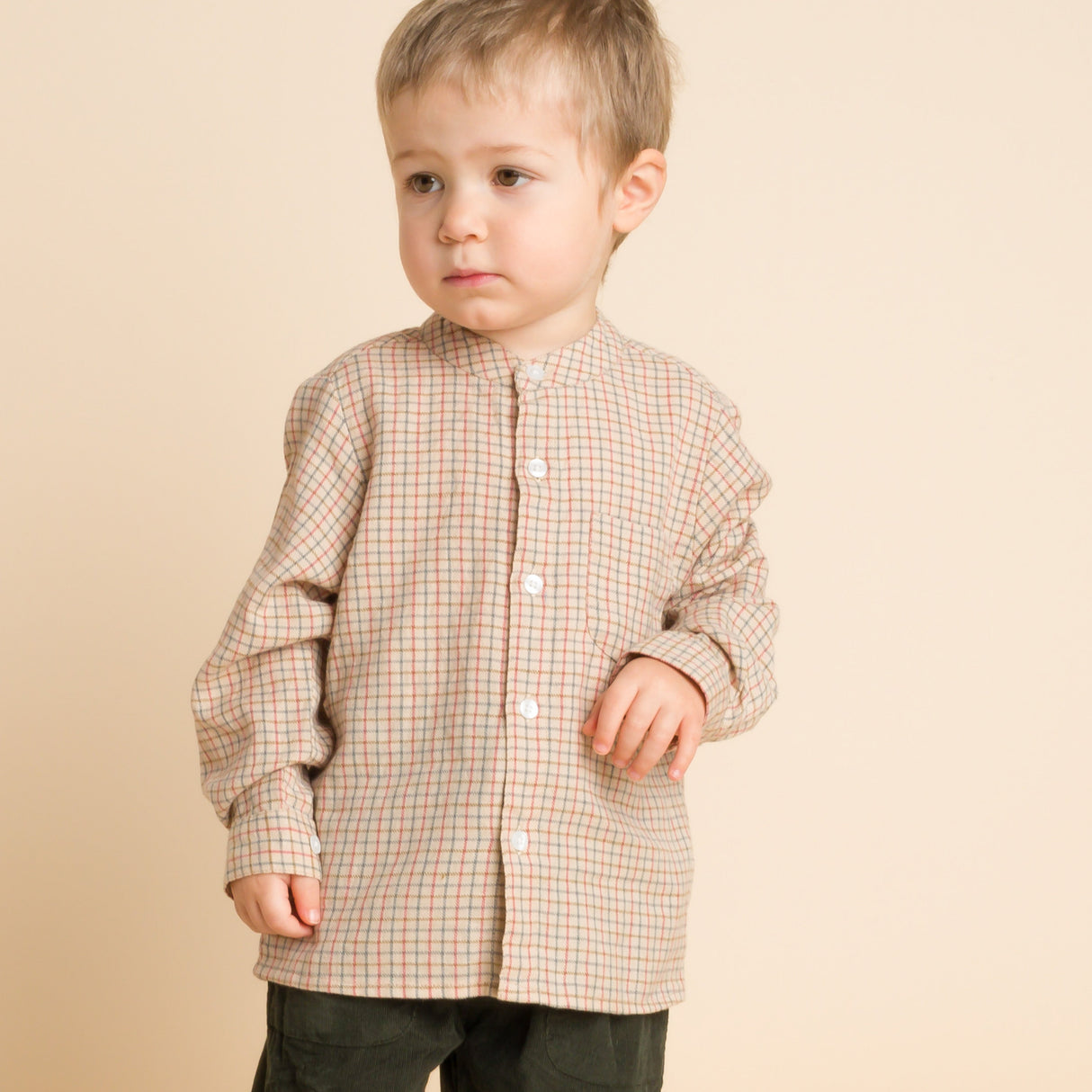 Shirt | Beige Country Check - HoneyBug
