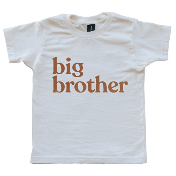 Big Brother Organic Baby & Kids Tee in Camel - HoneyBug
