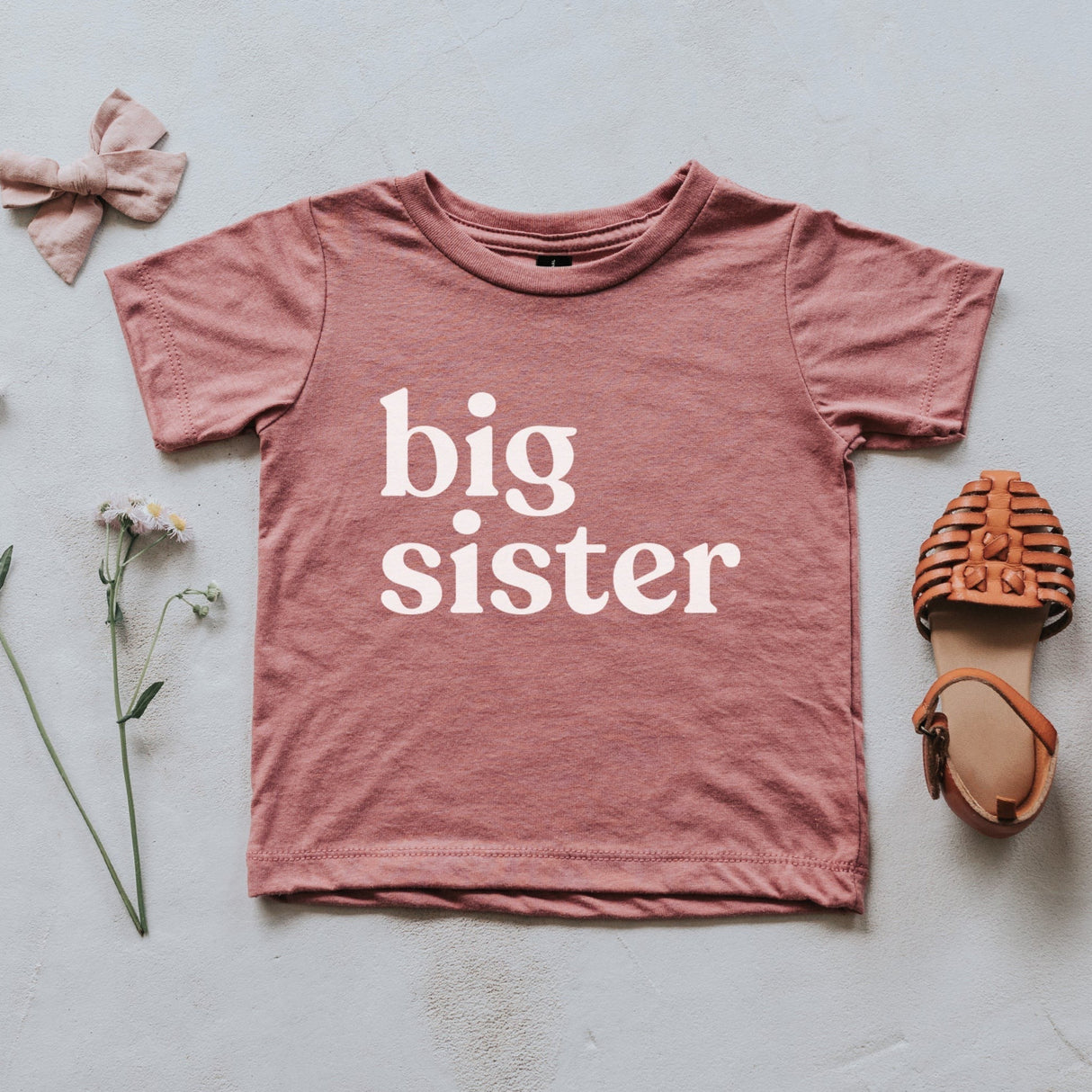 Big Sister Modern Baby and Kids Tee - HoneyBug