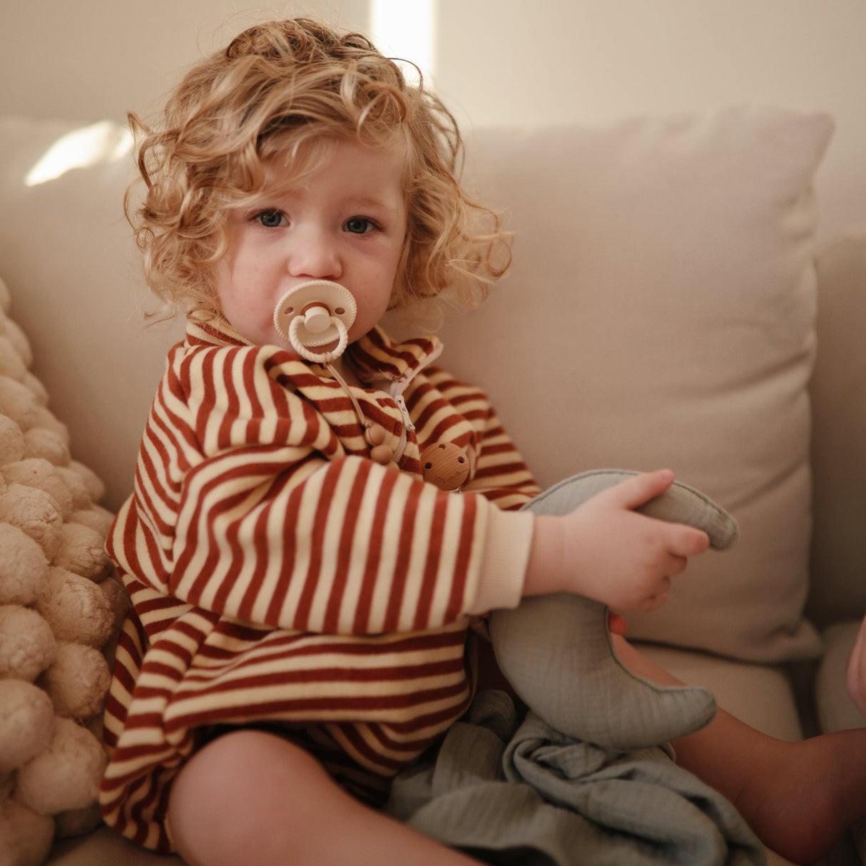 FRIGG Rope Silicone Pacifier 2-Pack - Green Tea/Powder Blue - HoneyBug