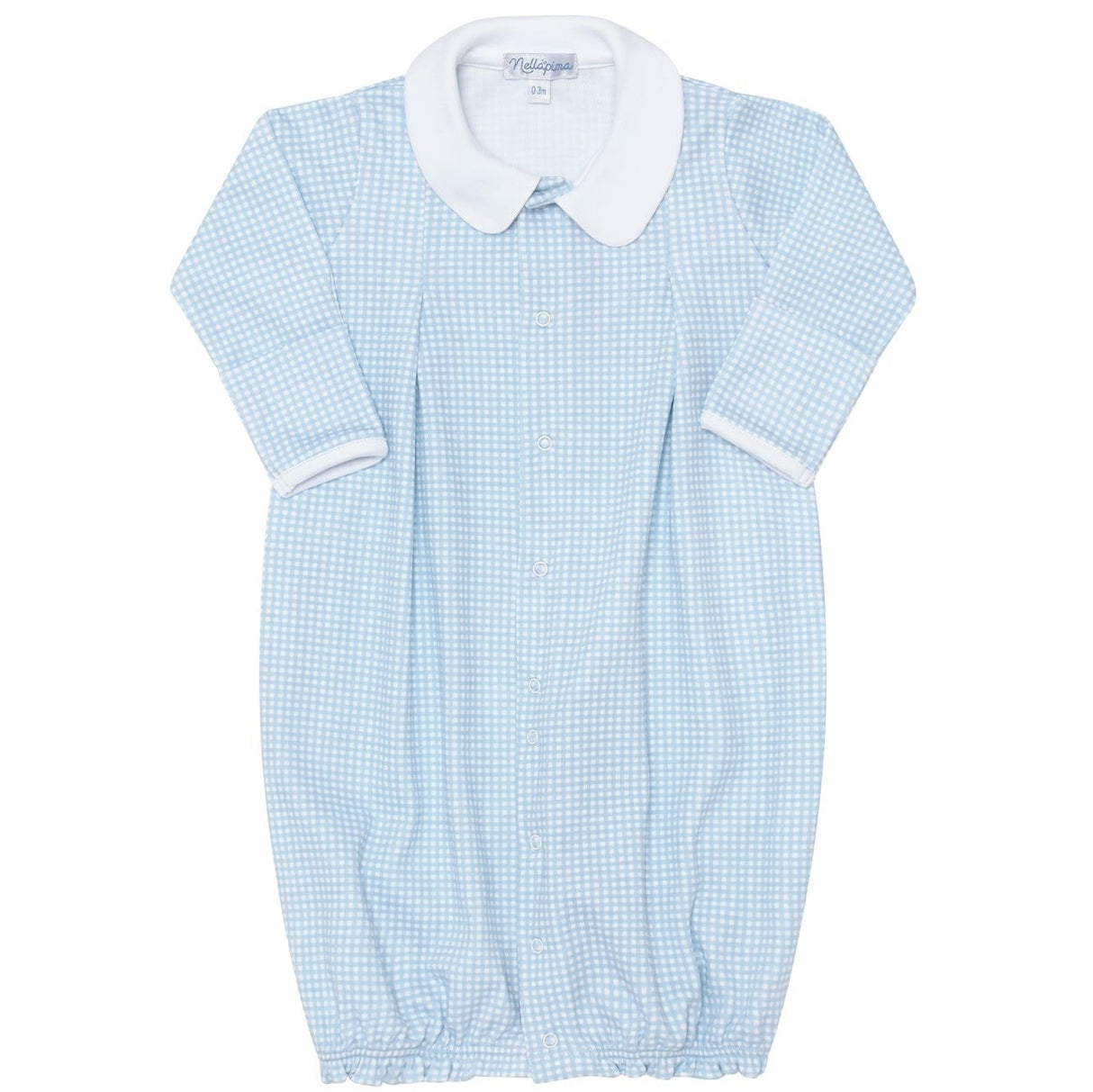 Blue Gingham Converter Gown - HoneyBug
