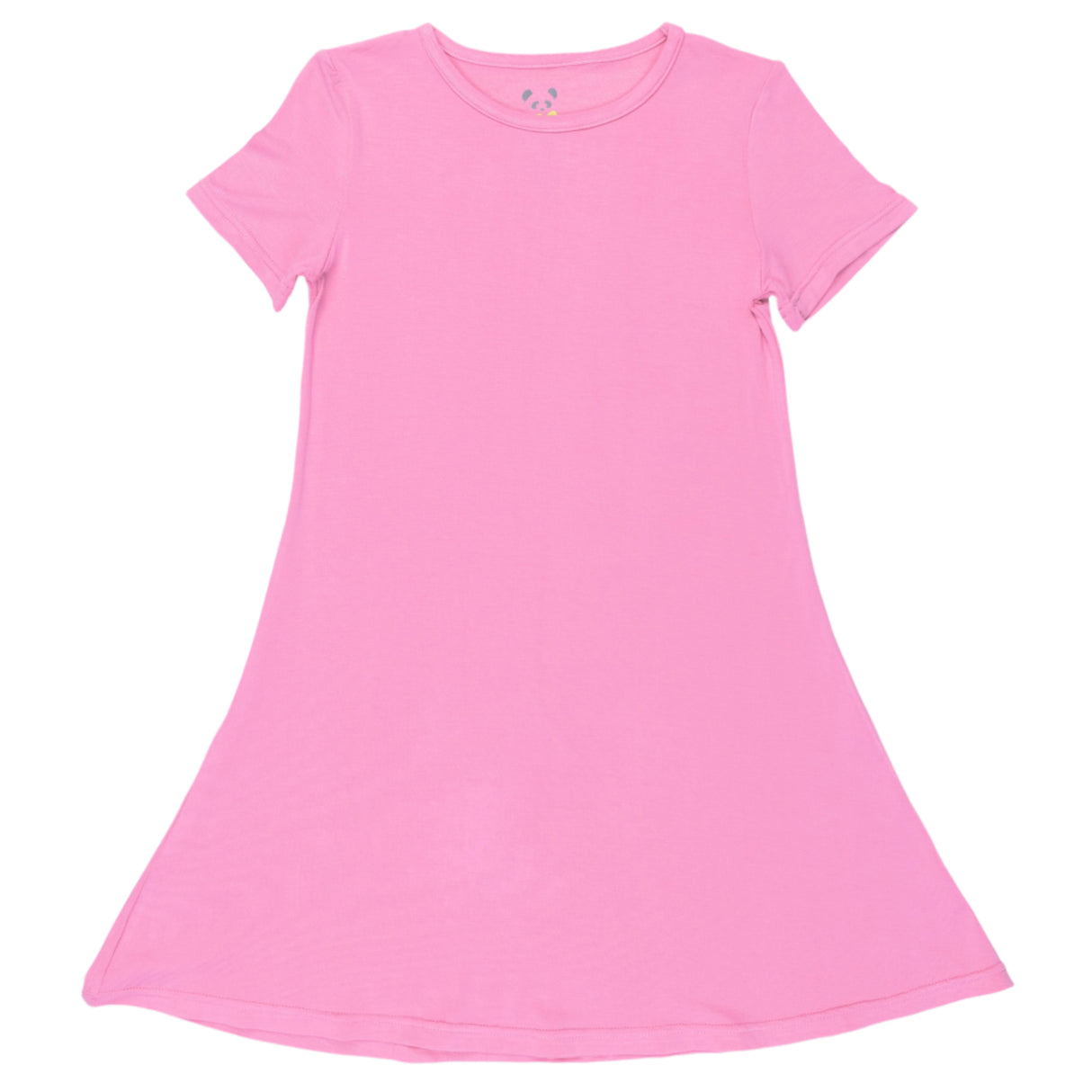 Bubblegum Pink Bamboo Girls' Short Sleeve Dress - HoneyBug