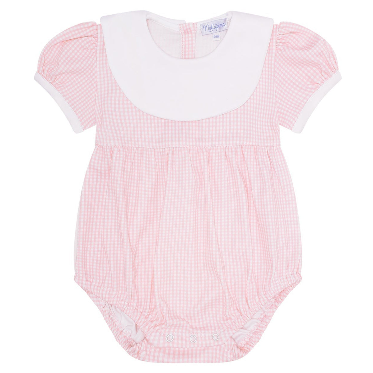 Pink Gingham Baby Bubble - HoneyBug