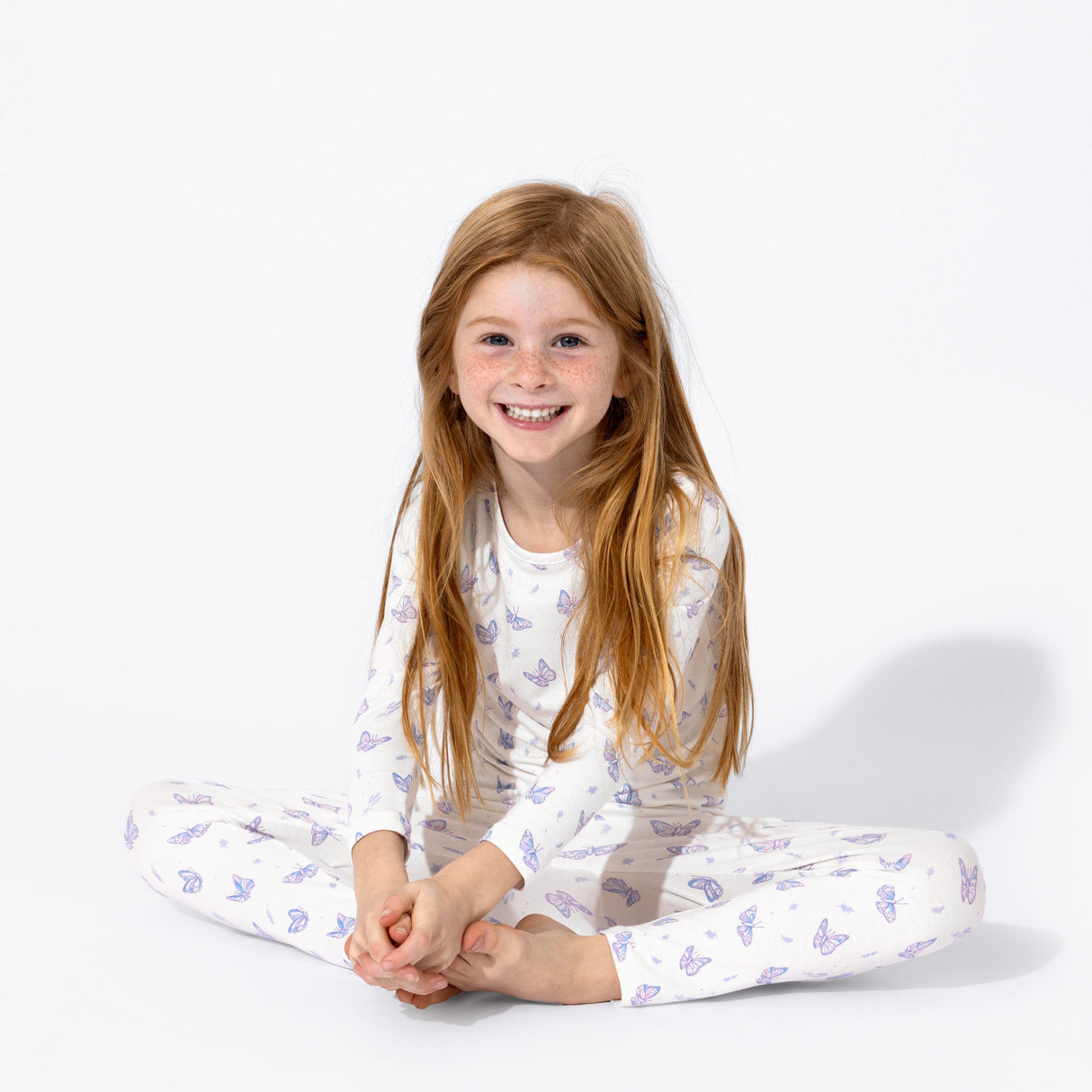 Butterfly Bamboo Kids Pajamas - HoneyBug