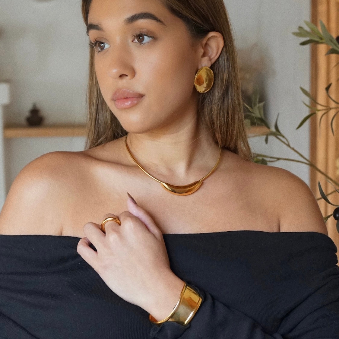 Josette Asymmetrical Cuff Bracelet - HoneyBug