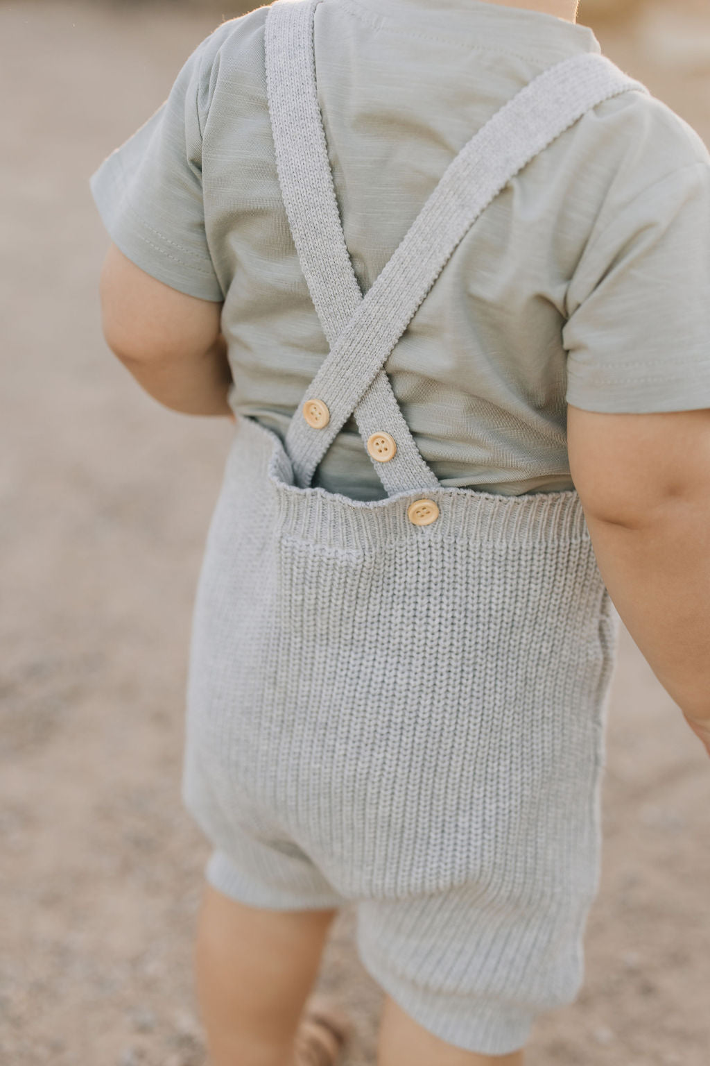 Heather Grey Pocket Knit Overalls - HoneyBug