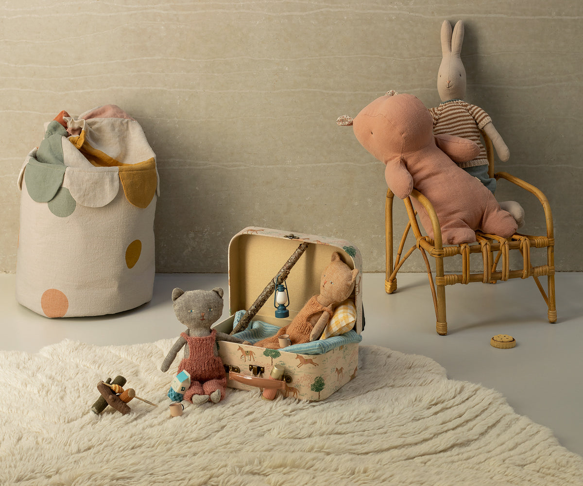 Kitten in Overalls - Grey - HoneyBug