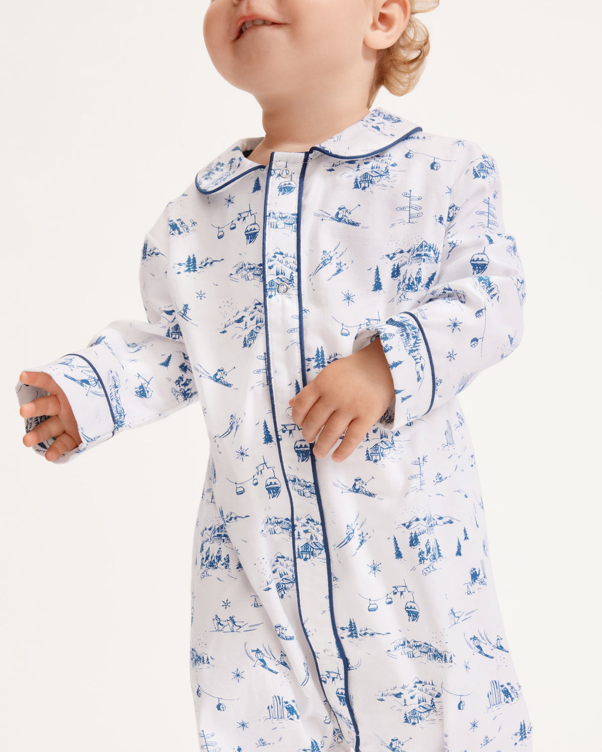 Baby's Twill Cambridge Romper in Chalet Toile - HoneyBug