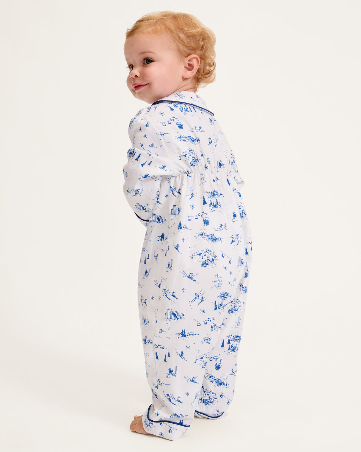 Baby's Twill Cambridge Romper in Chalet Toile - HoneyBug