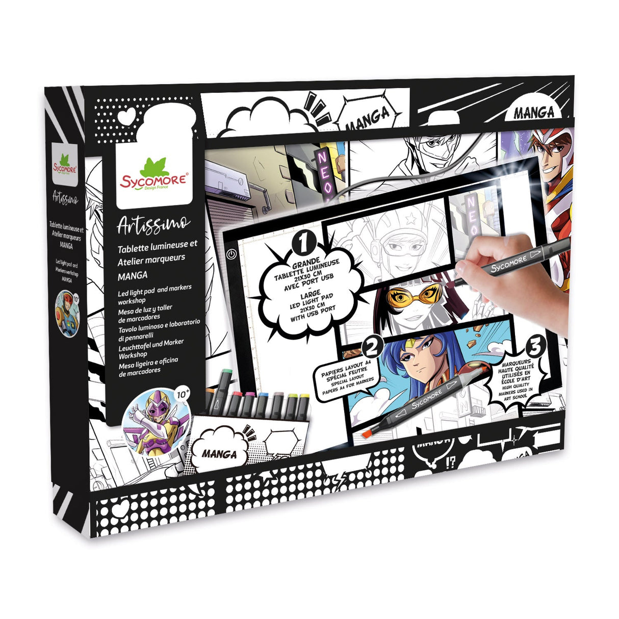 Manga - XXL+ Led Light Pad And Markers Workshop - 10y+