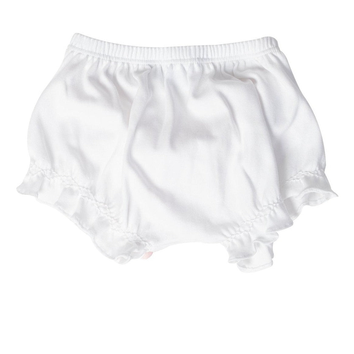 White Baby Bow Bloomer - HoneyBug
