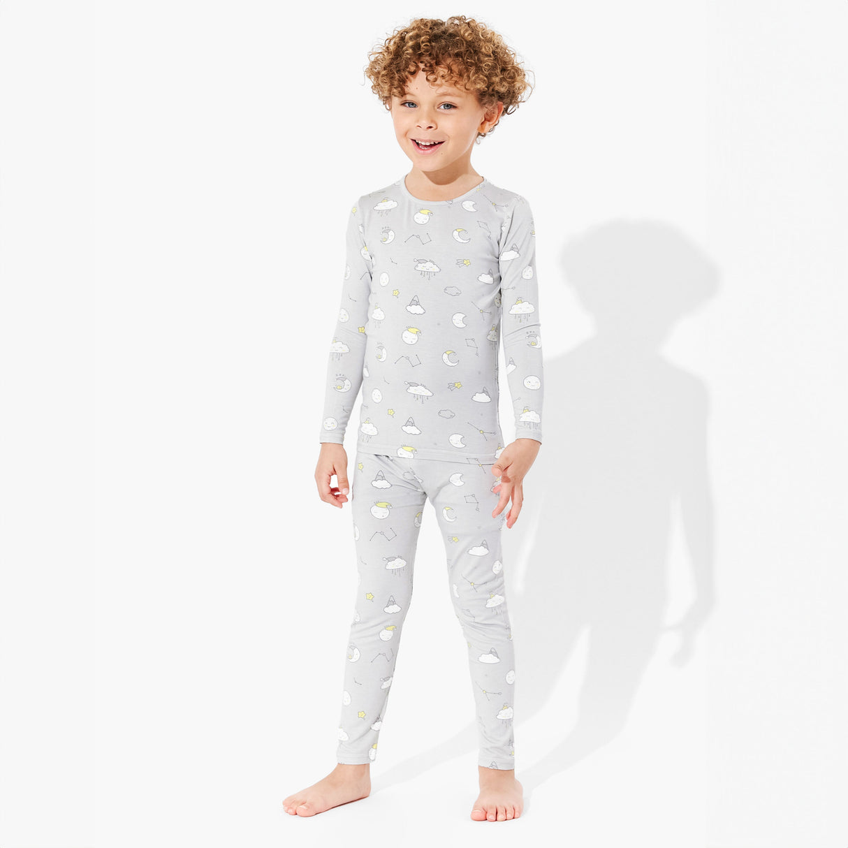 Constellation Grey Bamboo Kids Pajamas - HoneyBug