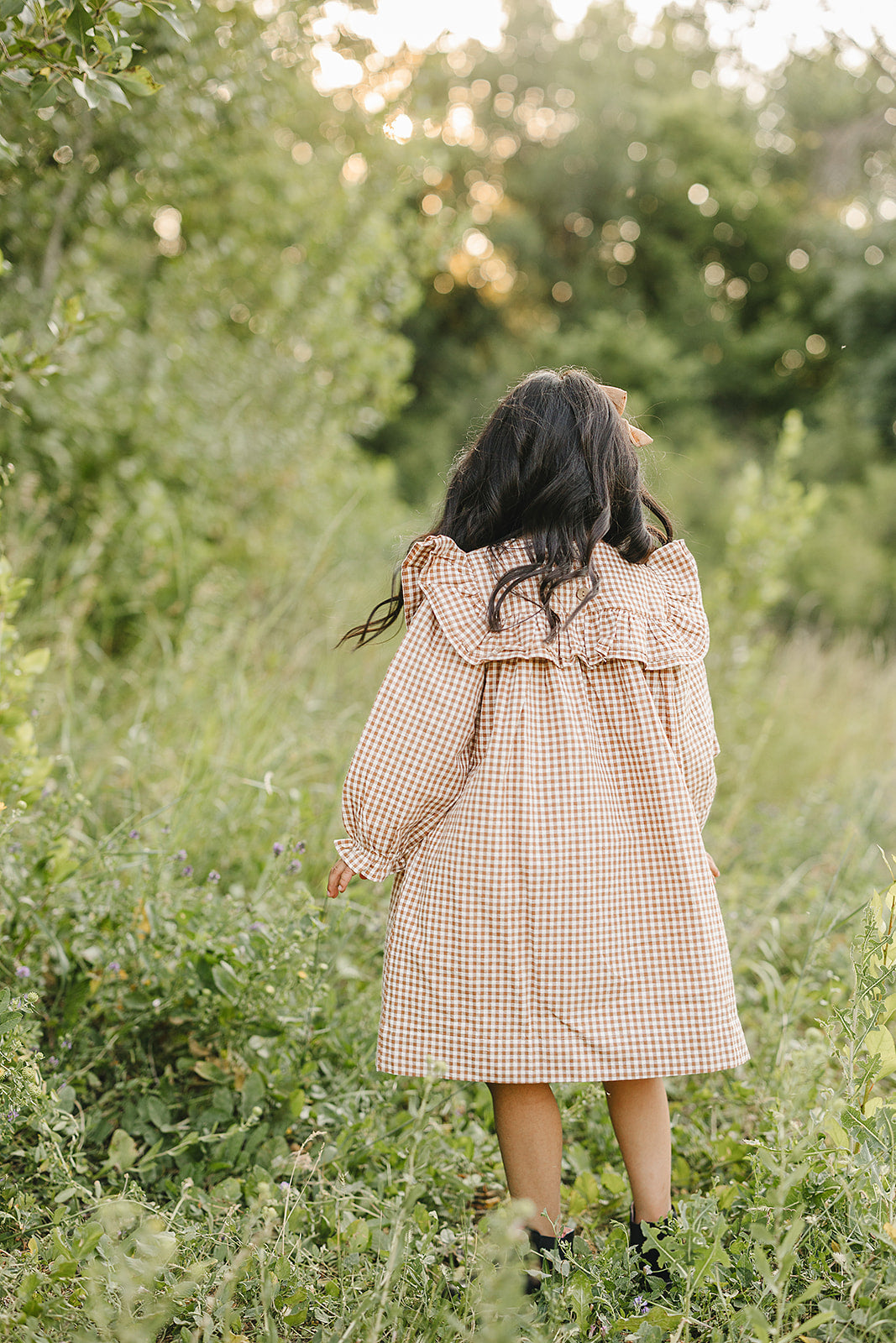Gingham Ruffle Dress - HoneyBug