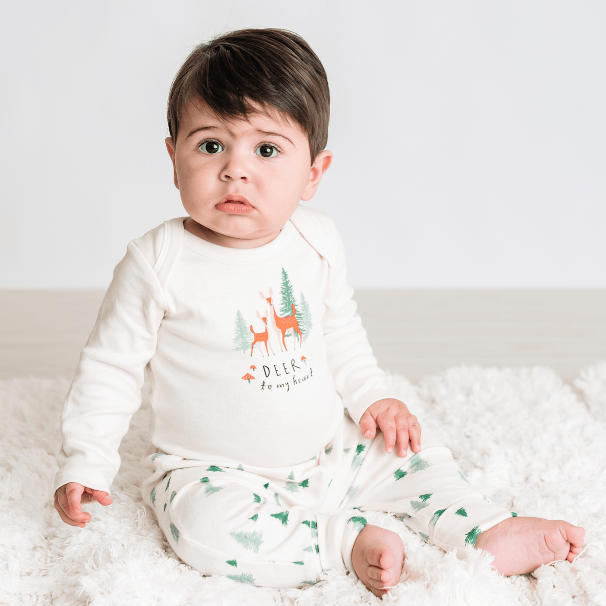 long sleeve graphic bodysuit | deer to my heart - HoneyBug