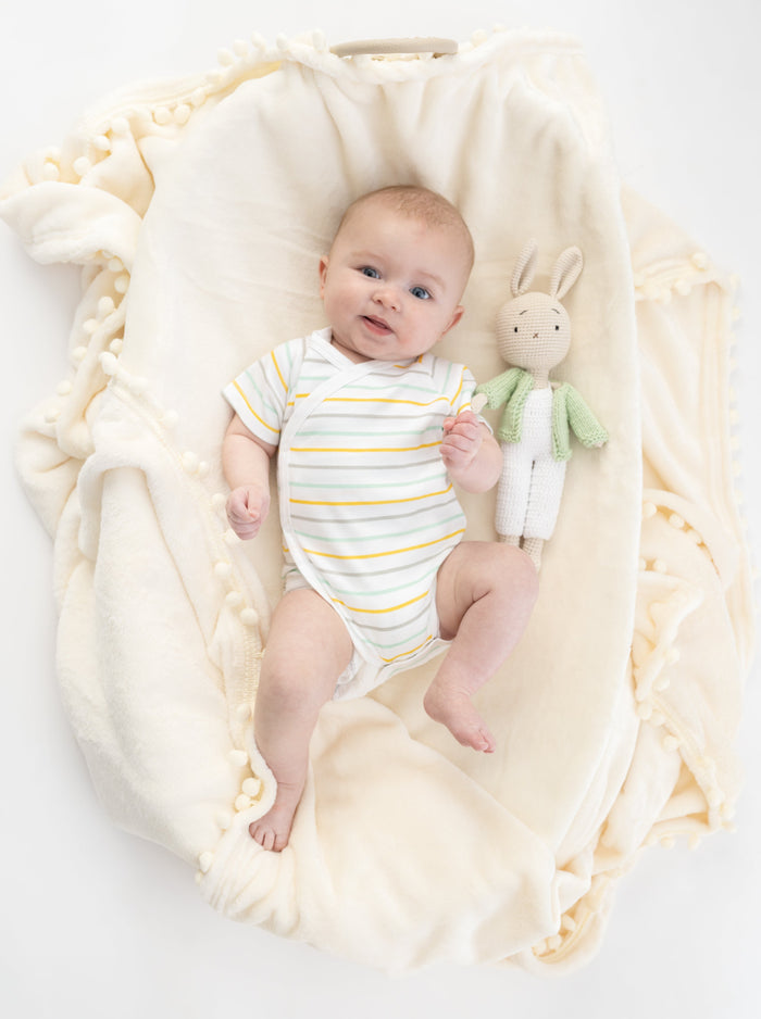Organic Cotton Pride Kimono Onesie - Stripes - HoneyBug