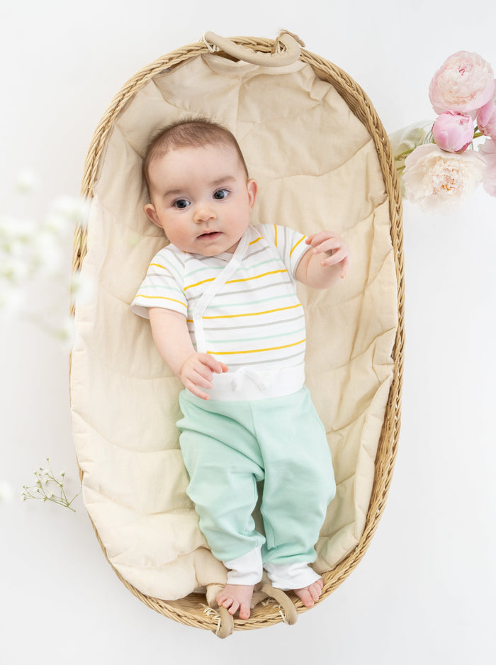 Organic Cotton Pride Kimono Onesie - Stripes - HoneyBug