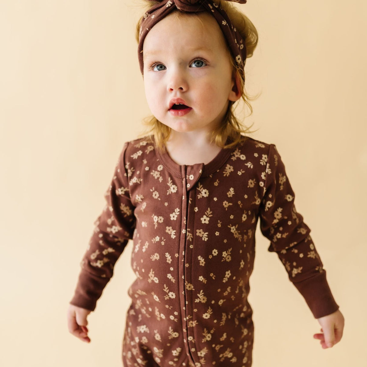 Organic Headwrap - Winter Bloom - HoneyBug