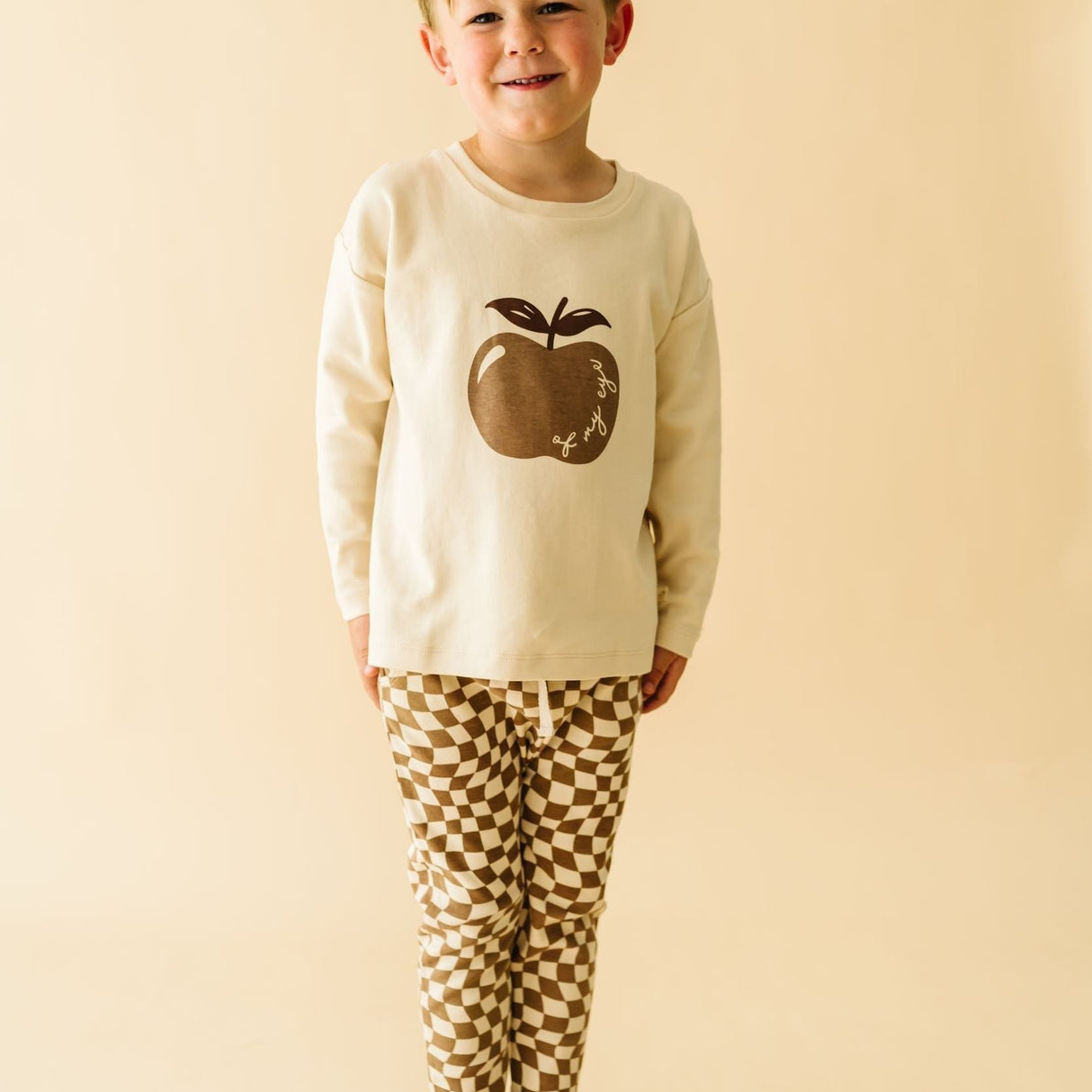 Organic Long Sleeve Tee & Pant Set - Apple Of My Eye - HoneyBug