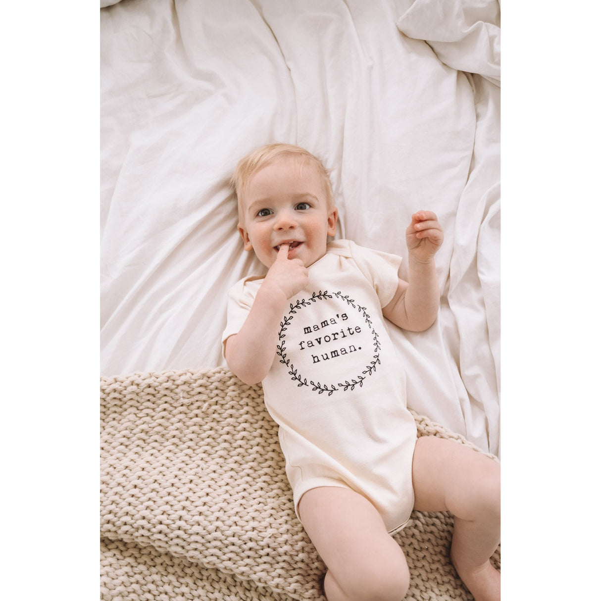 Mama's Favorite Human - Organic Cotton Bodysuit - HoneyBug
