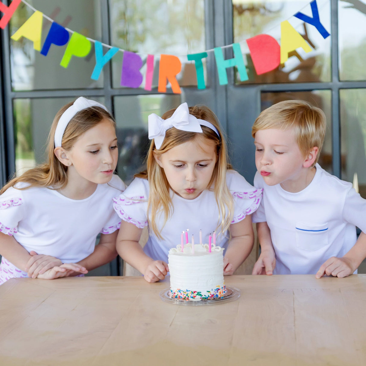 Winnie Girls' Skirt Set - Birthday Cake Pink - HoneyBug