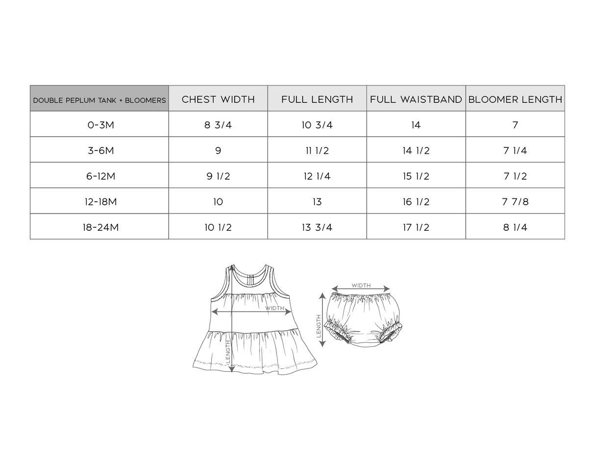 Double Peplum Tank Set - HoneyBug