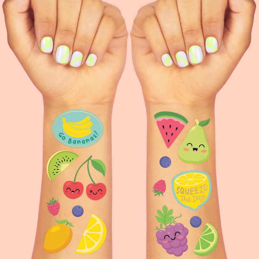 Fruity Tuity Tats - 54 Foil Temporary Tattoos