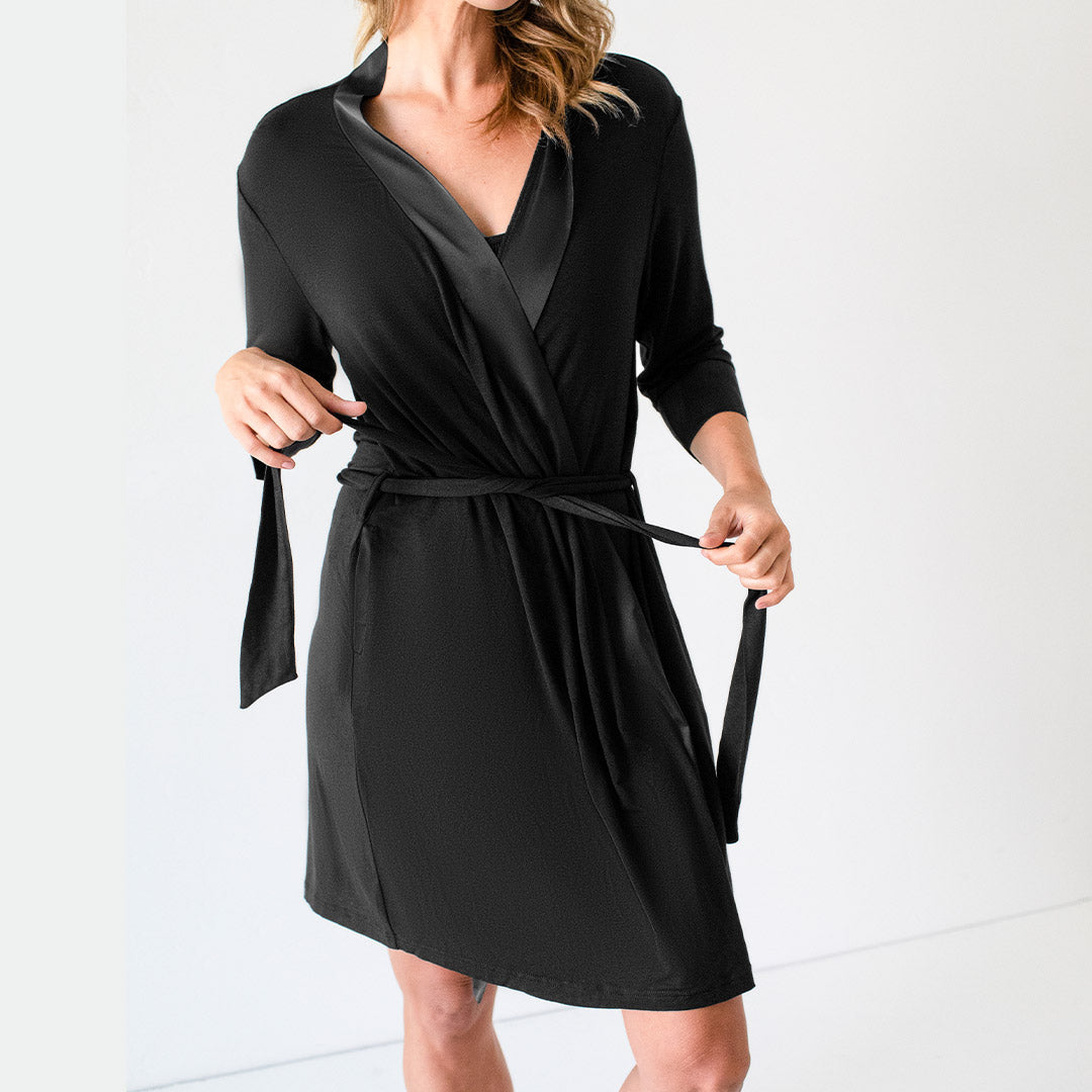 Emmaline Robe | Black - HoneyBug